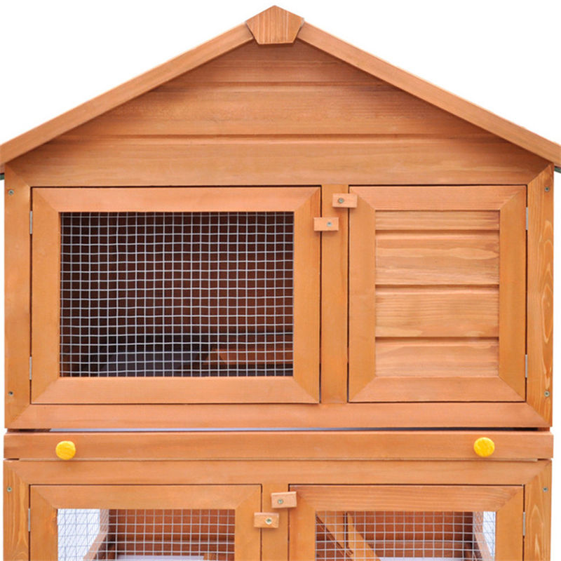 Deluxe Wooden Pullus Coop Hen House Leporinus Hutch Pultry Cage (1)