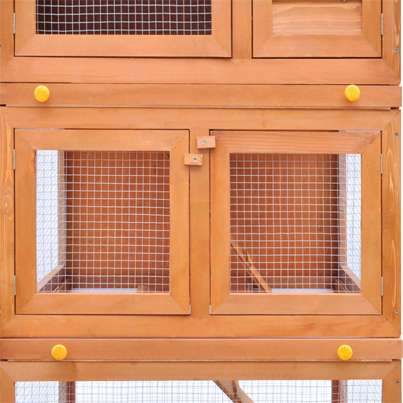 Deluxe Wooden Pullus Coop Hen House Rabbit Wood Hutch Pultry Cage (3)